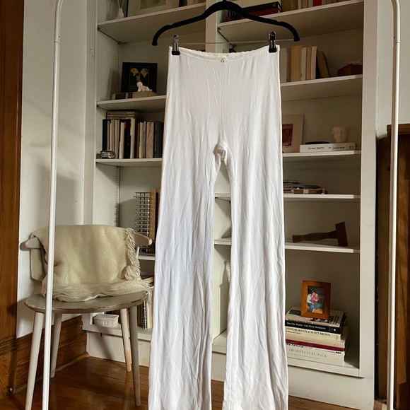 SKIMS Soft Lounge Lace Trim Wide Leg Lounge Pants - Picture 2 of 7